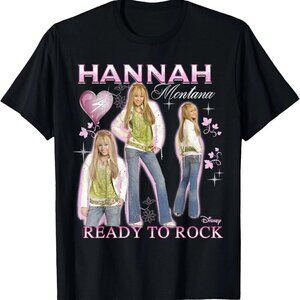 Hannah Montana Vintage Ready to Rock Unisex T-Shirt .
